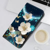 For Samsung Galaxy S21 Ultra 5G Crystal Texture Colored Drawing Leather Phone Case(Magnolia)
