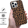 For iPhone 14 Pro Max TPU Leather Phone Case (Yellow Leopard Texture)