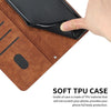 For Xiaomi Redmi K70 / K70 Pro Skin Feel Stripe Pattern Leather Phone Case with Long Lanyard(Brown)