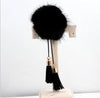 Fur Ball Brooch Chain Tassel Brooch For Women(Wine Red)