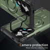 For Samsung Galaxy S24 Ultra 5G Lens Holder MagSafe Phone Case(Army Green)