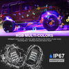 4 in 1 DC12V Car Mobile Phone Bluetooth APP Control  RGB Symphony Chassis Light with 16LEDs SMD-5050 Lamp Beads