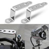 2 PCS Multifunction Motorcycle Modification Accessories Rearview Mirror Lamp Bracket(Silver)