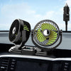 F621 Car Rotatable Turntable Silent Car Double Head Fan, Model: 12V Cigarette Lighter