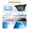 Unisex Retro Fashion Plastic Frame UV400 Polarized Sunglasses  (Gradient Black + Blue)
