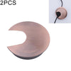 2 PCS Desk Computer Desktop Zinc Alloy Round Threading Box Hole Cover, Hole Diameter: 35mm (Red Bronze)
