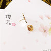 Sweet Cherry Blossom Brooch Drip Flower Collar Pin Badges Clothing Bags Accessories(Black)