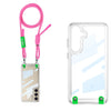 For Samsung Galaxy S24 FE 5G GKK Space Series Full Coverage Phone Case with Crossbody Rope(Pink)
