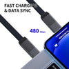 ENKAY ENK-CB134 4-in-1 60W USB-A / Type-C to 8 Pin / Type-C Nylon Braided Magnetic Fast Charging Data Cable, Cable Length:1.2m