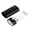 HAWEEL DIY 2x 18650 Battery (Not Included) 5600mAh Power Bank Shell Box with USB Output & Indicator(Black)