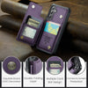 For Samsung Galaxy S25 5G CaseMe C22 Card Slots Holder RFID Anti-theft Phone Case(Purple)