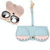 Cute And Funny PU Sunglasses Case Portable Glasses Case With Hanging Buckle, Colour: Eyelashes
