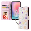 For Samsung Galaxy A24 5G Bronzing Painting RFID Leather Phone Case(Bloosoming Flower)
