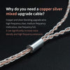 KZ B Copper-silver Mixed Plated Upgrade Cable for KZ ZST / ZS10 / ES4 / AS10 / BA10 Earphones