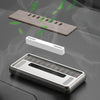 Car Metal Wood Aromatherapy Magnetic Luminous Car Moving Number Plate(Metal+Log)