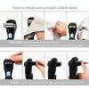 Foldable Long Handle Electric Shaver On Back