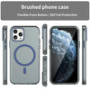 For iPhone 11 Pro MagSafe Frosted Translucent TPU + PC Full Coverage Phone Case(Dark Blue)