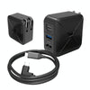 Multi-Function Projection And Charging AC Adapter Base Support Android/PC/Lite For Switch, Specifications:Black+UK Plug