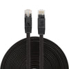 15m CAT6 Ultra-thin Flat Ethernet Network LAN Cable, Patch Lead RJ45 (Black)