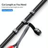 4 PCS TOPK Reusable & Dividable Nylon Tie-wraps Hook and Loop Fastener Cable Ties, Length:3m