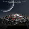 KT71 1.96 inch HD Square Screen Rugged Smart Watch Supports Bluetooth Calls/Sleep Monitoring/Blood Oxygen Monitoring(Black + Silver)