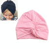 Baby Hat Cotton Soft Turban Knot Summer Bohemian Kids Girls Newborn Cap(Pink)