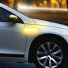 2pcs Car Fender Blade Dynamic Side Marker Lights 12V LED High Bright Daytime Running Lights(White)