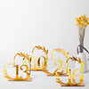 Acrylic Home Decor Wedding Digital Dinning Table Number Plate Seat Sign DIY Mirror Table Setting, Number: 6