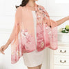 Autumn and Winter Ladies Wild Chiffon Thin Long Scarf Decorated Scarf Shawl, Width:10cm(Water Blue)