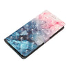 For Samsung Galaxy A26 5G 3D Pattern Leather Phone Case(3D Pink Blue Marble)