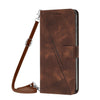 For Samsung Galaxy A56 5G Dream Triangle Leather Phone Case with Long  Lanyard(Brown)