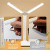Double Head Lighting LED Charging Desk Lamp,Style: Rechargeable  4000mAh+Cable