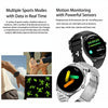 MT55 1.43 inch AMOLED HD Screen Ultra-thin Smart Call Health Watch, Leather Strap(Silver Brown)