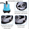 12W Aquarium Submersible Pump, 600L/h, Quiet, Anti-Dry Burn (US Plug)