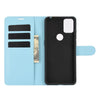 For Alcatel 3X 2020 Litchi Texture Horizontal Flip Protective Case with Holder & Card Slots & Wallet(Blue)