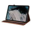 For Nokia T20 Butterfly Flower Embossed Leather Tablet Case(Brown)