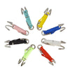 Diving Double-headed Stainless Steel Flow Hook With Safety Rope, Color: Light Green Luminous