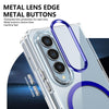 For Samsung Galaxy Z Fold4 lce Folding Series MagSafe Integrated Clear PC Phone Case(Royal Blue)