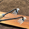 Four-Tooth Dual Purpose Weed Remover Tool Gardening Weed Rake Uprooting Weeding Tool, Length: 50cm Iron Handle