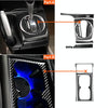 10 in 1 Car Carbon Fiber Automatic Gear + Water Cup Holder Decorative Sticker for Honda Civic 8th Generation 2006-2011, Left Drive