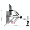 Gibbon Mounts Desktop Lifting Rotating Computer Monitor Stand, Specification Table Clip White GM112C