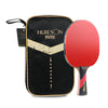 HUIESON HS-LX Six Star 5-Layer Chicken Wing Tip + 2 Layer Carbon Double Side Continuous Table Tennis Single Racket(Hand-shake Grip Racket)