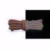 Reflective Shoe laces Round Sneakers ShoeLaces Kids Adult Outdoor Sports Shoelaces, Length:140cm(Brown)