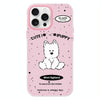 For iPhone 11 Pro Max Skin Feeling Jelly TPU Hybrid PC Phone Case(Line Dog Pink)