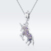 Unicorn DIY Beaded Ladies Bracelet Necklace Accessories S925 Sterling Silver Pendant Beads, Style:Bead+Necklace