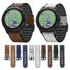 For Garmin Fenix 7 Silicone + Leather Quick Release Watch Band(Brown)