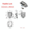 Stainless Steel Tool Box Lock Paddle Latch & Keys for Trailer / Yacht / Truck