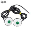 2pcs 23mm Motorcycle Eagle Eye Light Reverse Rearview Mirror Spotlight(Green)