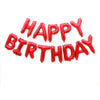 2 PCS 16 Inch Happy Birthday Letter Aluminum Film Balloon Birthday Party Decoration Specification(US Version Red)