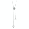 S925 Sterling Silver Sparkling Moissanous Tassel Love Necklace(MSN029)